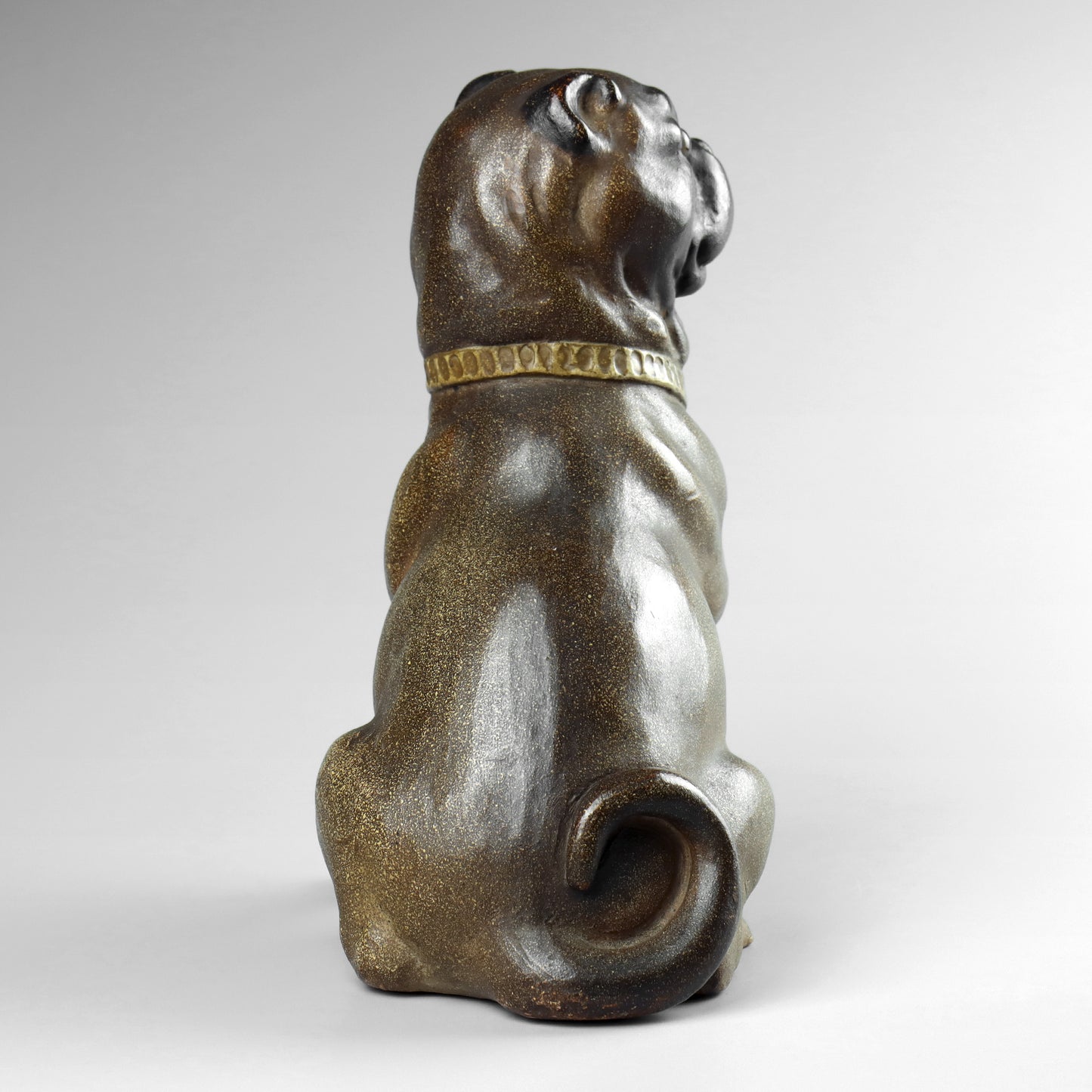 Rare Terracotta Pug or Bulldog