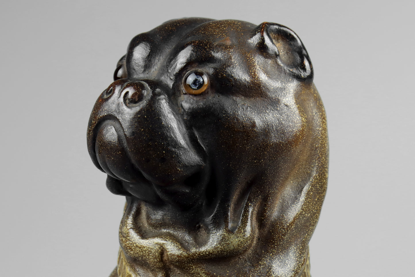 Rare Terracotta Pug or Bulldog