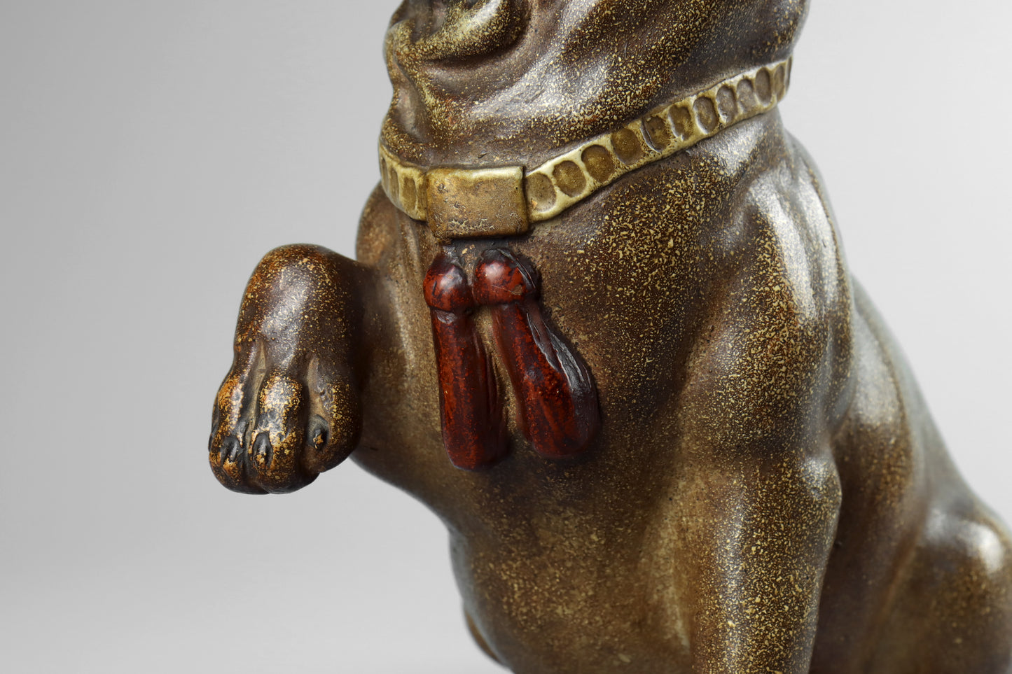 Rare Terracotta Pug or Bulldog