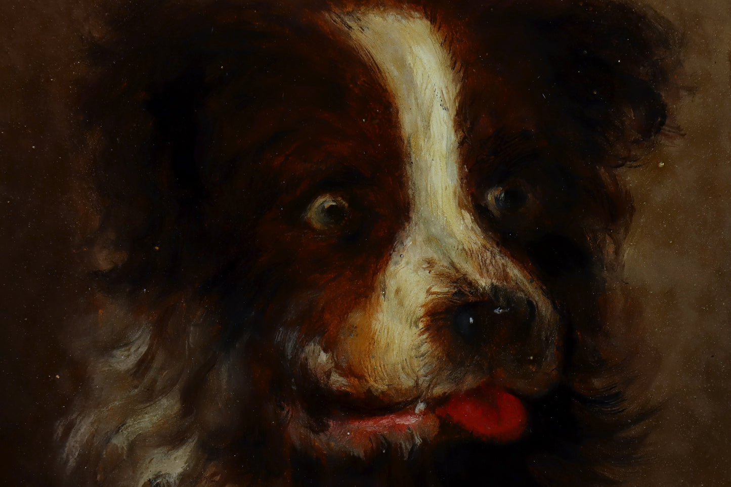 Reverse Glass Painting of a Dog