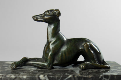 Bronze Statue of a Greyhound or Whippet