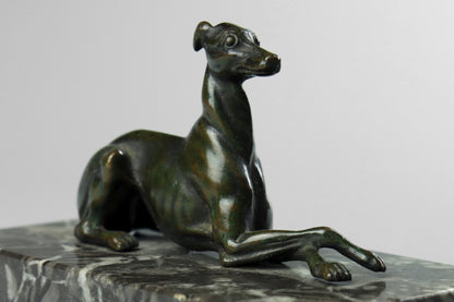 Bronze Statue of a Greyhound or Whippet