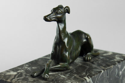 Bronze Statue of a Greyhound or Whippet