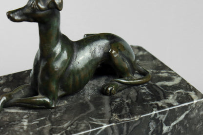 Bronze Statue of a Greyhound or Whippet