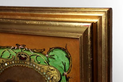 Reverse Glass Painting of a Dog