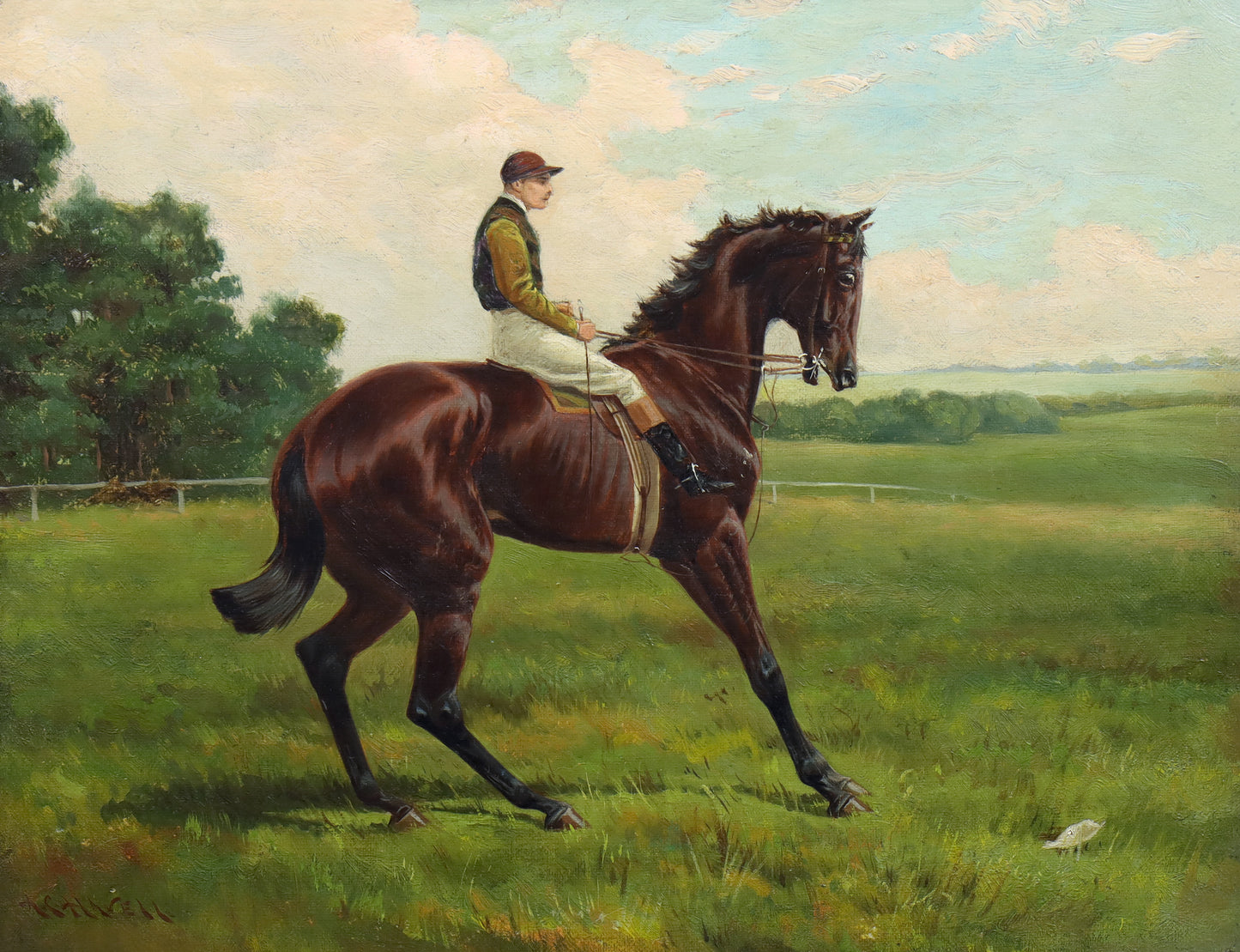 Portrait of a Jockey on a Horse