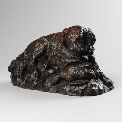 Black Forest Carved Dog