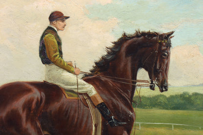 Portrait of a Jockey on a Horse