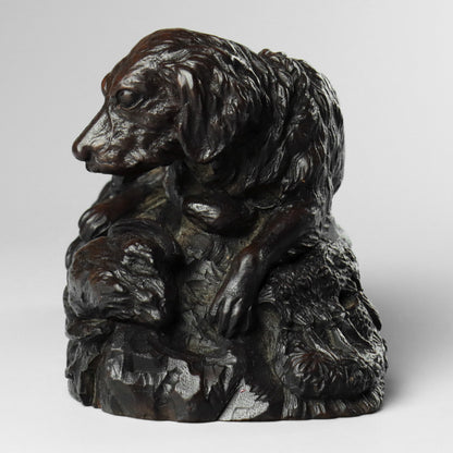 Black Forest Carved Dog