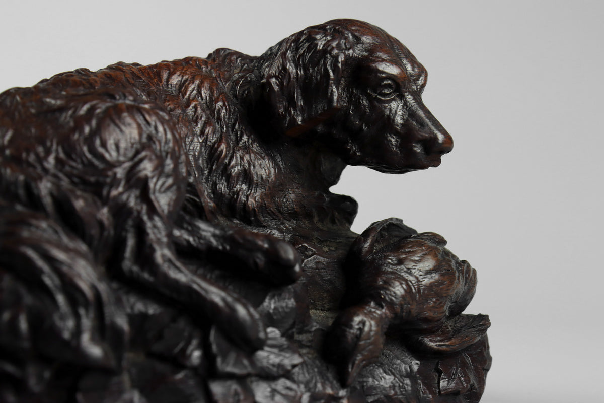 Black Forest Carved Dog