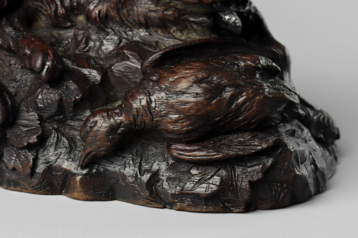 Black Forest Carved Dog