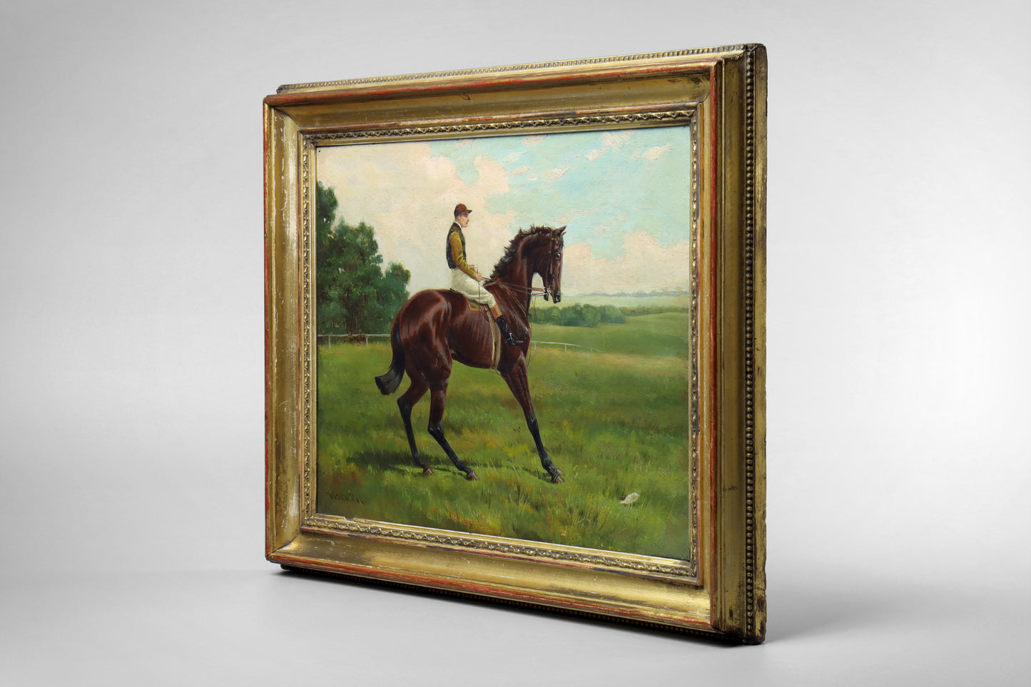 Portrait of a Jockey on a Horse