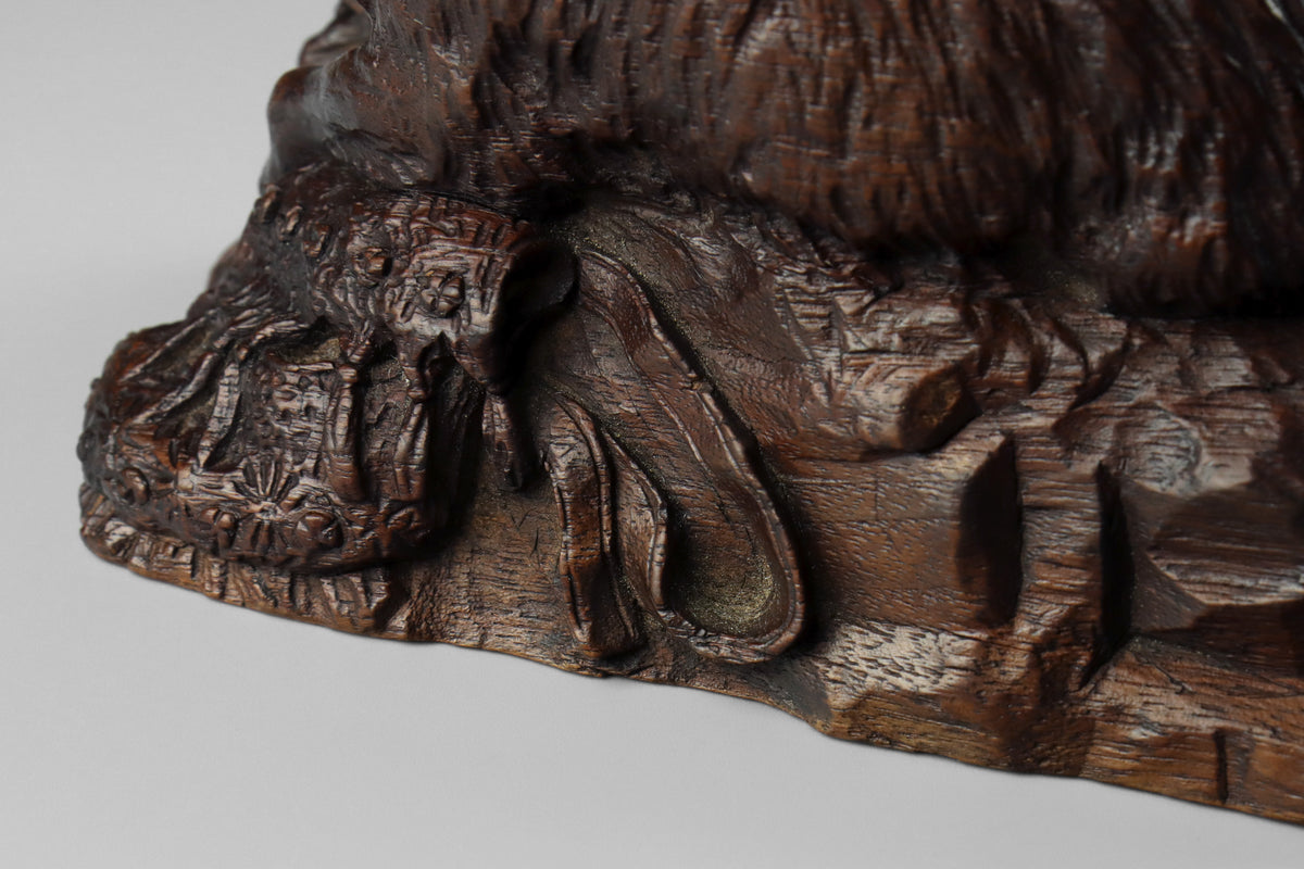 Black Forest Carved Dog