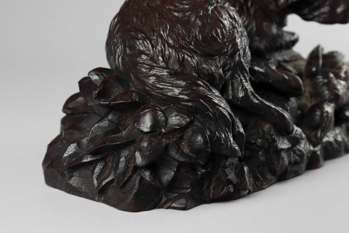 Black Forest Carved Dog