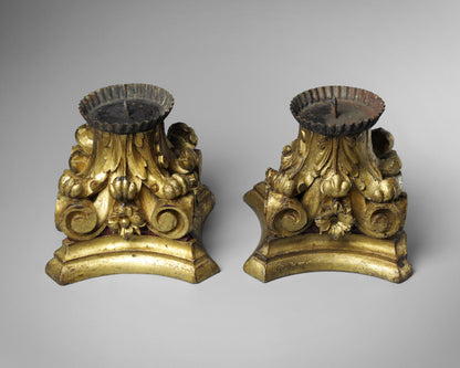 Corinthian Capital Candlesticks