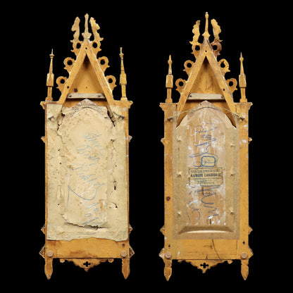 Pair of Painted Gothic Florentine Angels