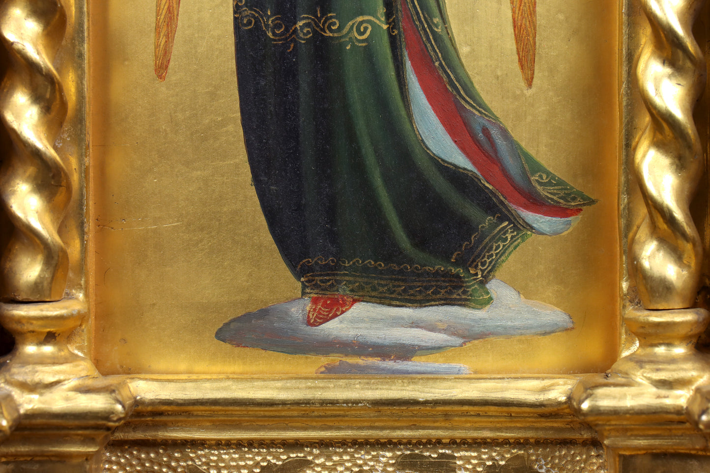 Pair of Painted Gothic Florentine Angels