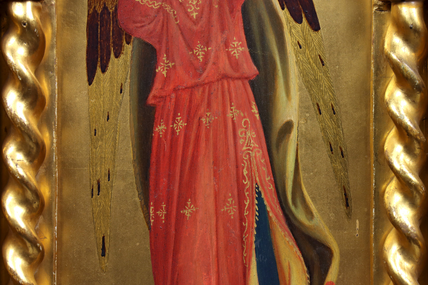 Pair of Painted Gothic Florentine Angels