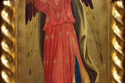 Pair of Painted Gothic Florentine Angels