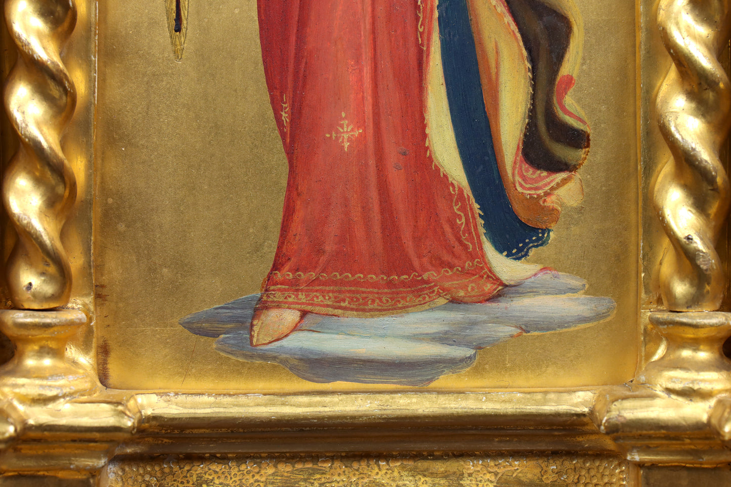 Pair of Painted Gothic Florentine Angels