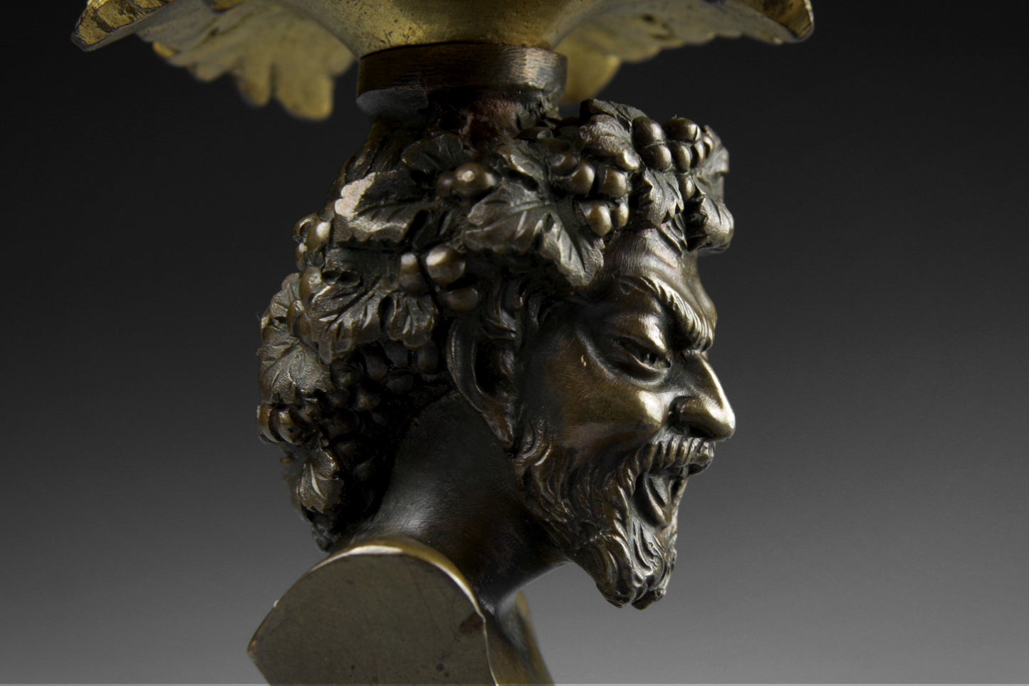 Bronze Ormolu Satyr Candlesticks