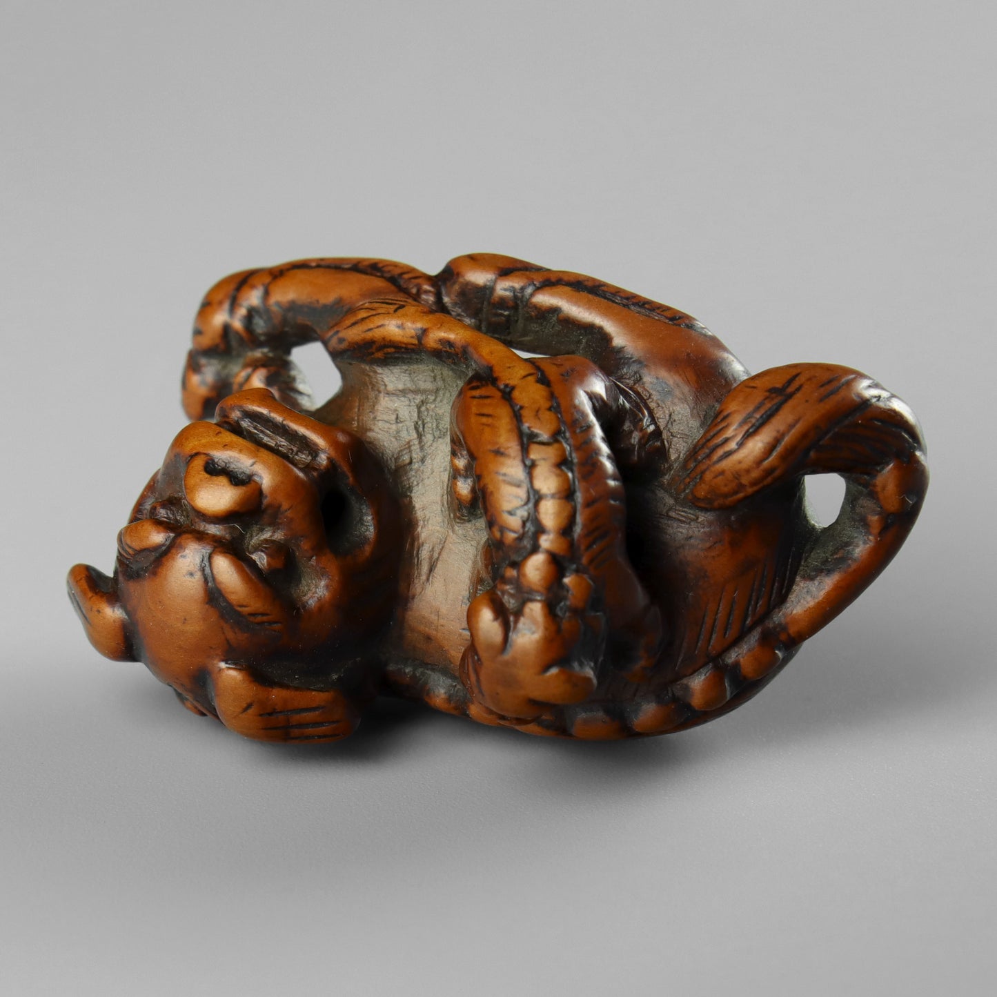 Netsuke of a Shishi & Cub