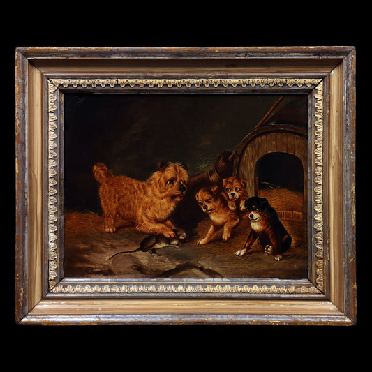 Painting of Terriers Ratting