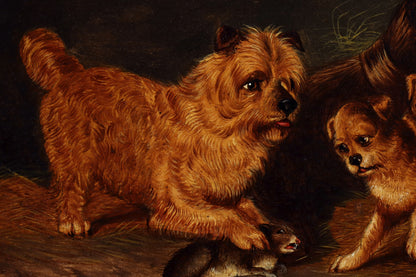 Painting of Terriers Ratting