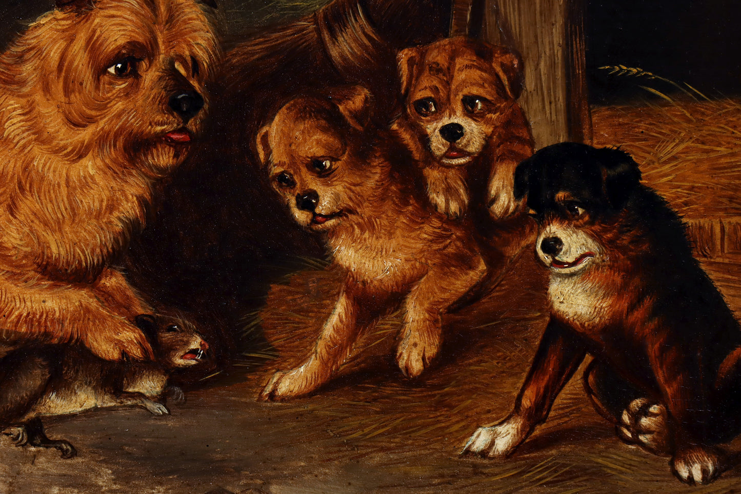 Painting of Terriers Ratting
