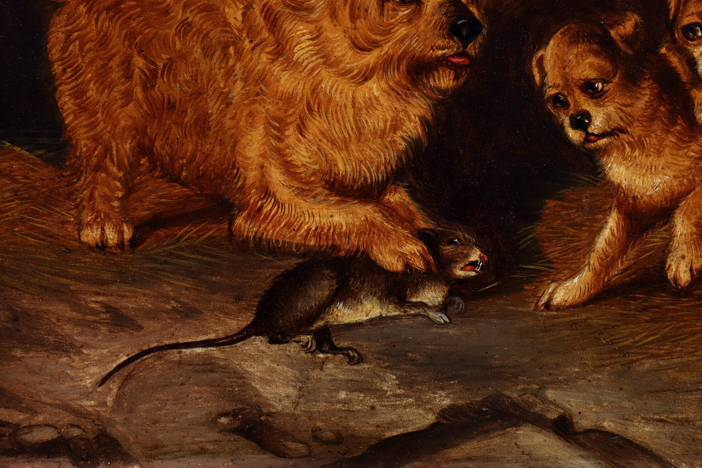 Painting of Terriers Ratting