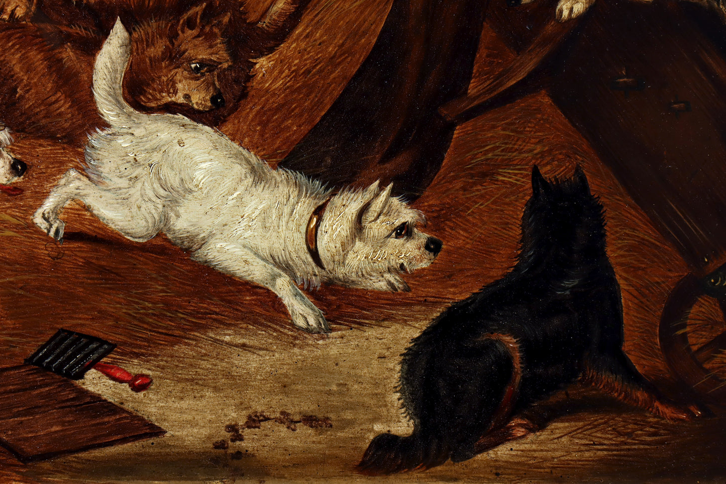 Painting of Terriers Ratting