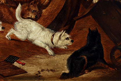 Painting of Terriers Ratting