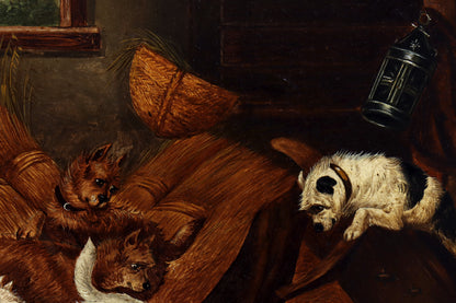 Painting of Terriers Ratting