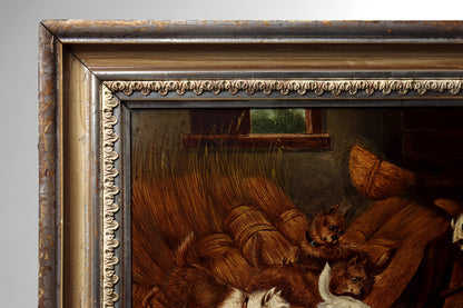 Painting of Terriers Ratting